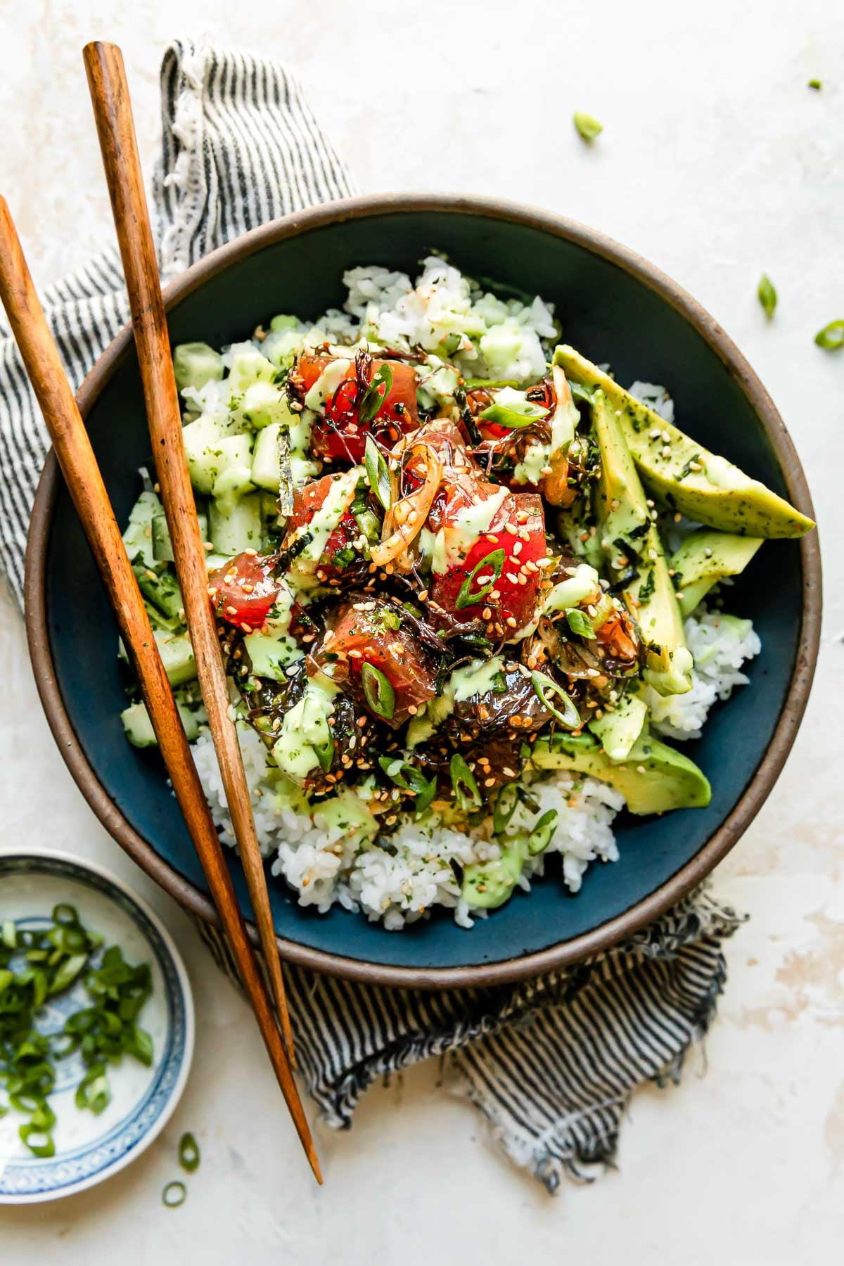 Ahi tuna poke bowl